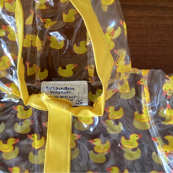 Build-A-Bear Yellow Duck Pattern Raincoat - Picture 2 of 5